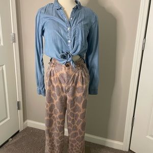 Anthropologie linen joggers